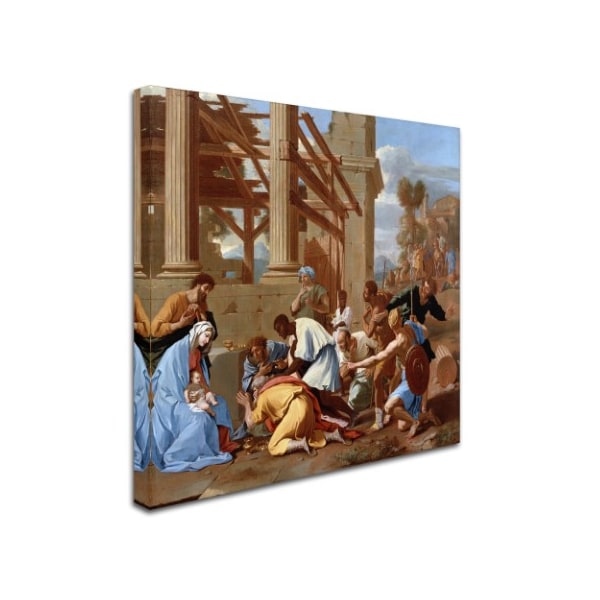 Nicolas Poussin 'The Adoration Of The Magi' Canvas Art,35x35